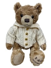 FAO Schwartz Teddy Bear Plush with Sweater Cardigan Stuffed Animal Toy 12''