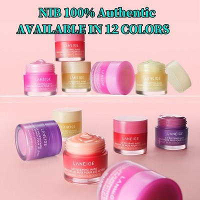 LANEIGE Authentic Lip Sleeping Mask   Hydration Lip Treatment 0.70 oz 12 color
