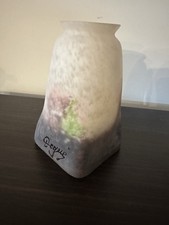 tulipe pate de verre Art Déco signée Degué