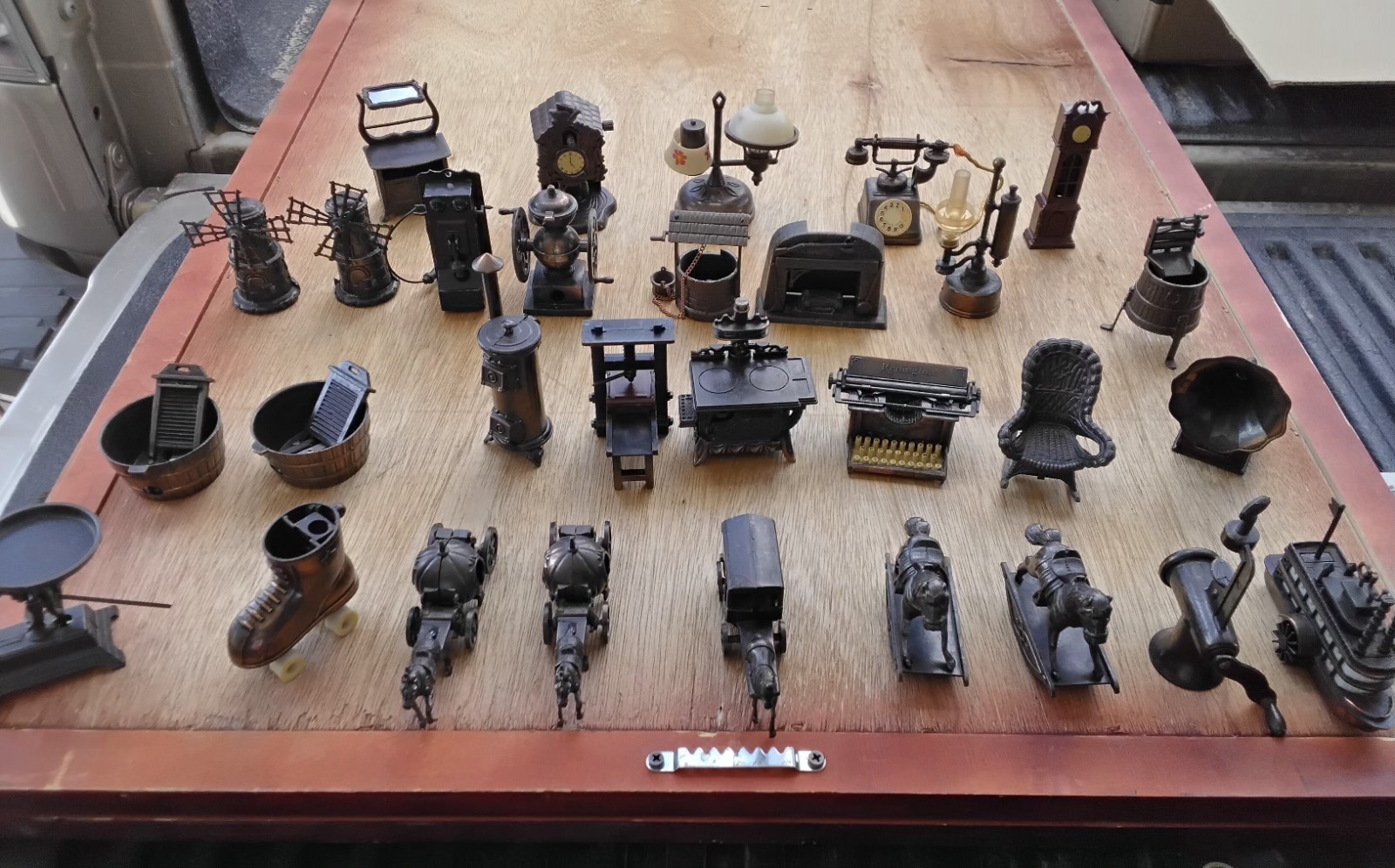Lot of 30 Vintage Miniature Die Cast Metal Pencil Sharpeners Hong Kong/China