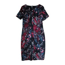 Party Dress Peony Asian Inspired Bodycon Short Sleeve Women's Size 12