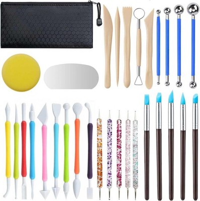 20 or 31Pcs Clay Tools Kit for Pottery, Air Dry, and Polymer Clay Sculpting