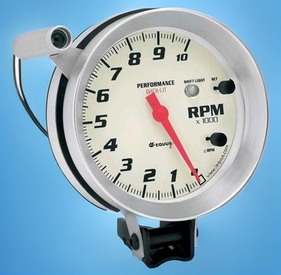 Equus E8080 8000 Series Tachometer White Dial W/ Shift Light Out Of Box New