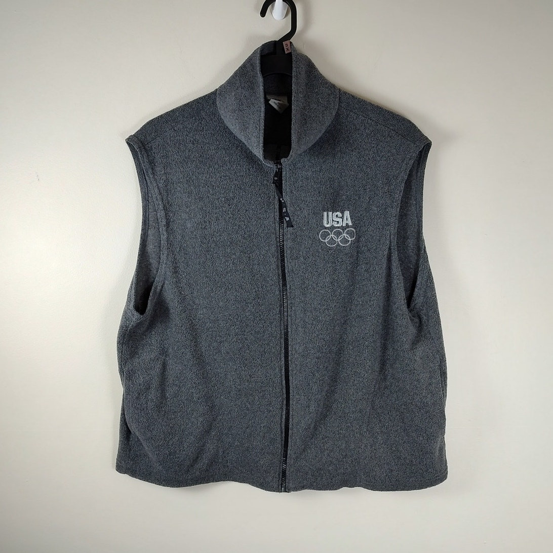 Vintage USA Olympics XXL fleece vest for men