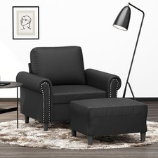 Sessel mit Hocker Sofa Relaxsessel Fernsehsessel Loungesessel Kunstleder vidaXL