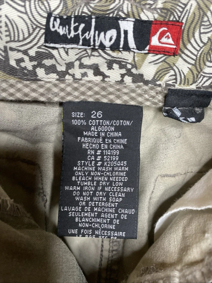 Pantalones cargo Quiksilver para niño jóvenes talla 26 camuflaje nuevos con etiquetas Foto 4 de 4