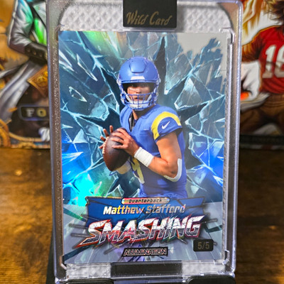 Wild Card Alumination Smashing Matthew Stafford Los Angeles Rams #5/5 Card