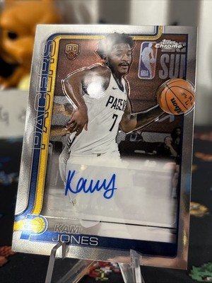 NBA topps chrome ダニロガリナリ　RC auto　2/5 2025-26 Topps Chrome NBA Basketball Kam Jones Auto RC #TCAR-KJ | eBay