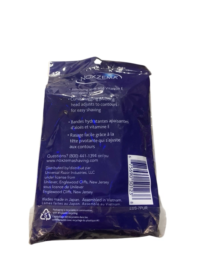 Noxzema Maquinillas de Afeitar Doble Hoja Pivote Paquete De 7 Afeitadoras TOTALMENTE NUEVAS Aloe y Vitamina E Foto 2 de 2