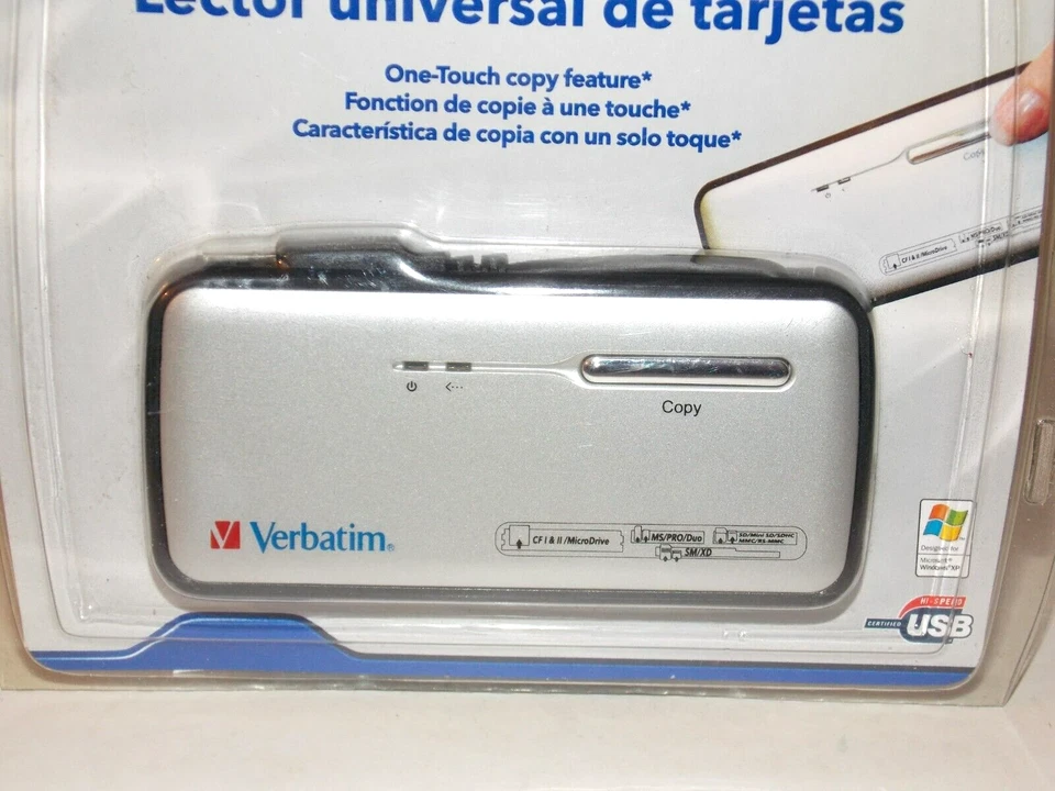 NEW VERBATIM Cameramate Universal Card Reader 95343 - 1107-240 with USB Cable - Image 3 of 4