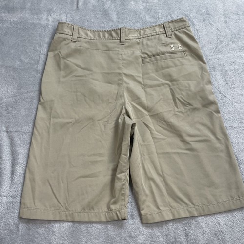 Under Armour Golf Shorts 18 Boys Match Play Khaki Performance - Picture 7 of 7