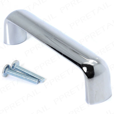 Polished Chrome Desk Drawer Pull Handle Screws 3 75mm Cupboard