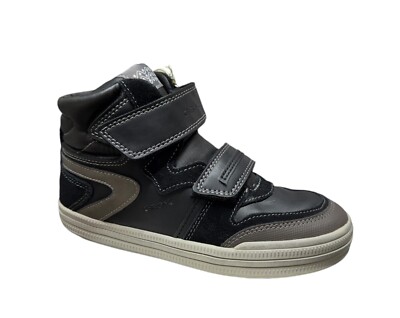 Geox Elvis High Ripp Sneaker schwarz-grau Leder Kinder SALE