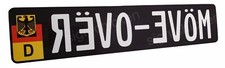 Euro Style Tag Bmw European License Plate Move Over - Mirror Image Bw