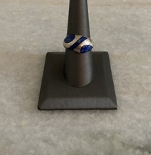 Beautiful Sterling Silver 950 Lapis Lazuli Ring Size