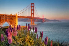 New Day Begins Golden Gate Bridge San Francisco Photo Art Print Poster 18x12
