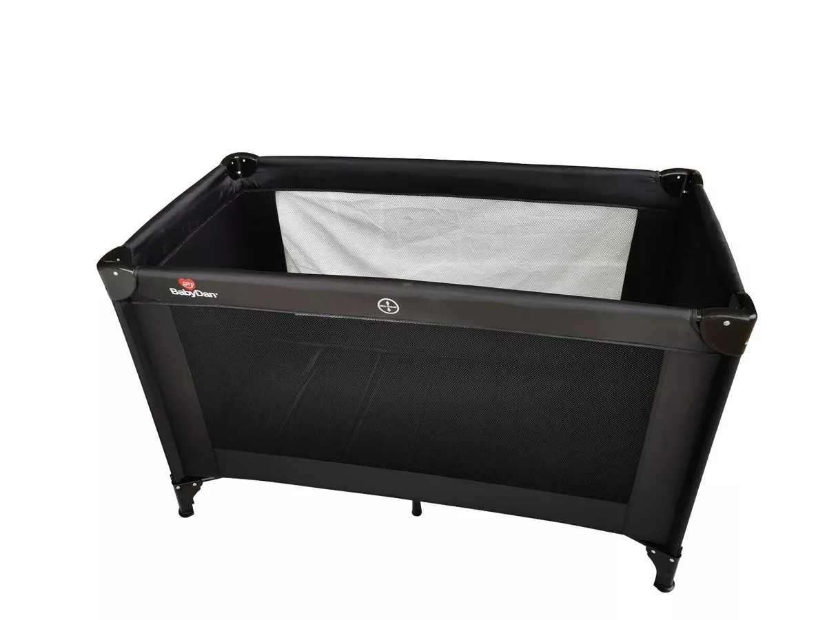BabyDan Premium Travel Cot in Black 120 x 60 x 80cm Foldable Case NEW eBay