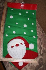 Santa Snowflakes Snow Table Runner Holiday NEW