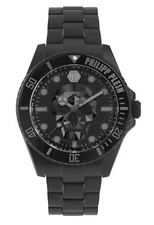 New Philipp Plein Black Mens Analogue Watch The $kull Diver PWOAA0922