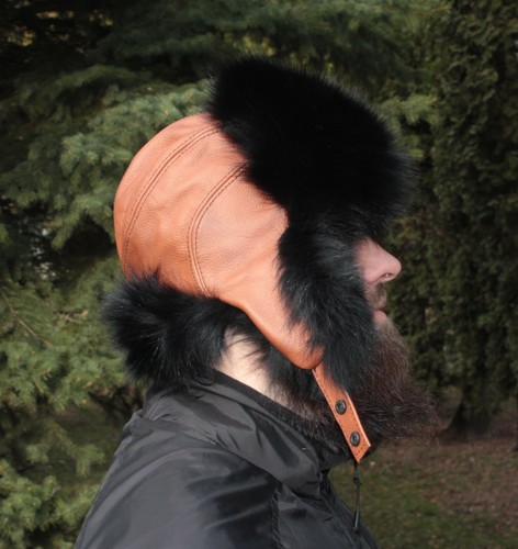 100% real arctic fox Hat Earflaps 