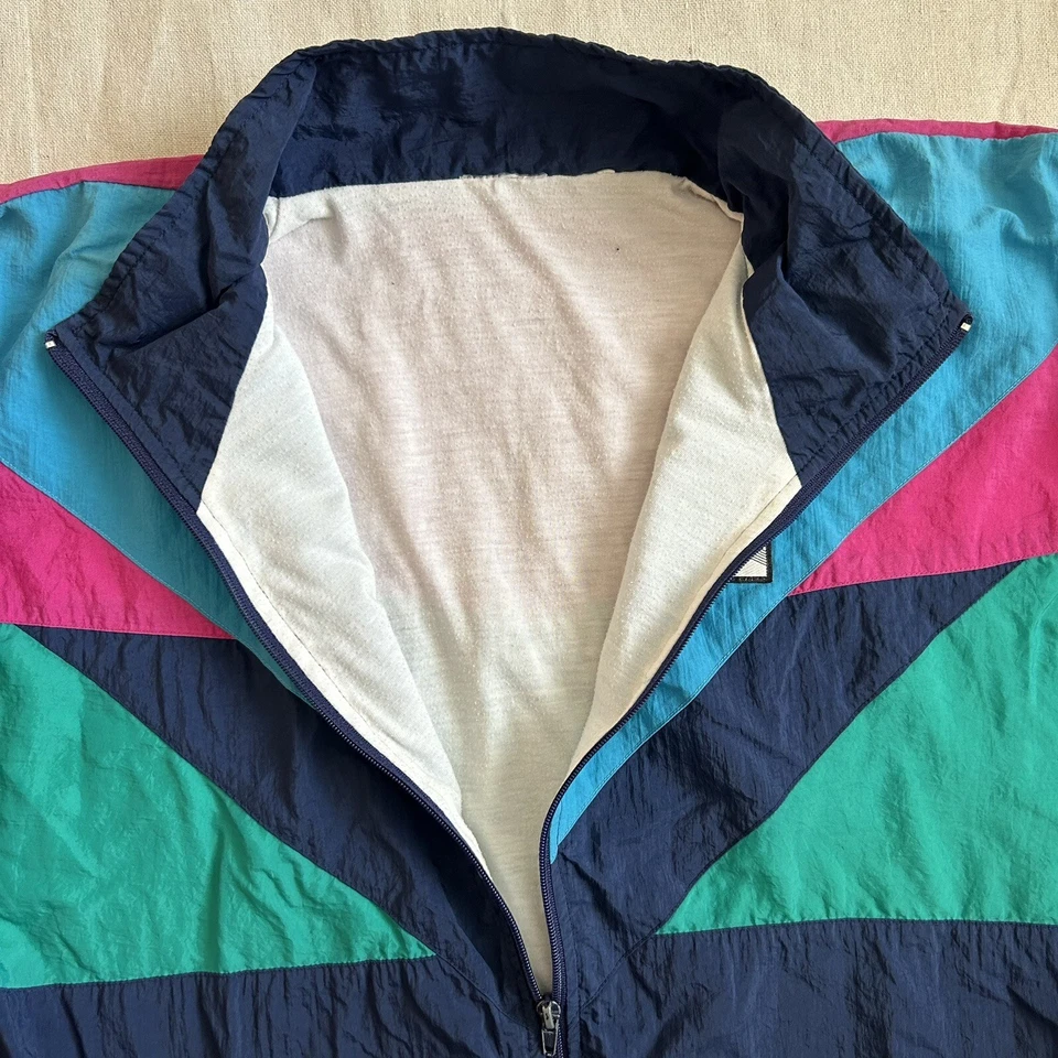 Vtg Track Suit Prince Sports Wear Womens L/XL Jacket 80s Retro Athleisure No Tag - Image 4 of 4