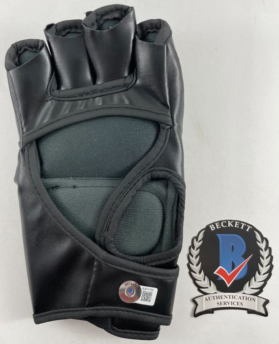 Autographed/Signed Conor McGregor UFC MMA Black Fighting Glove Beckett BAS COA A