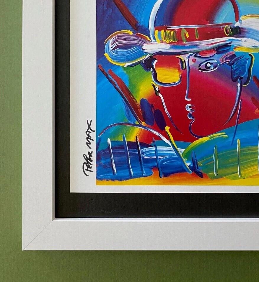 PETER MAX + BEAUTIFUL + SIGNED PRINT  + NEW FRAME - Image 2 of 3