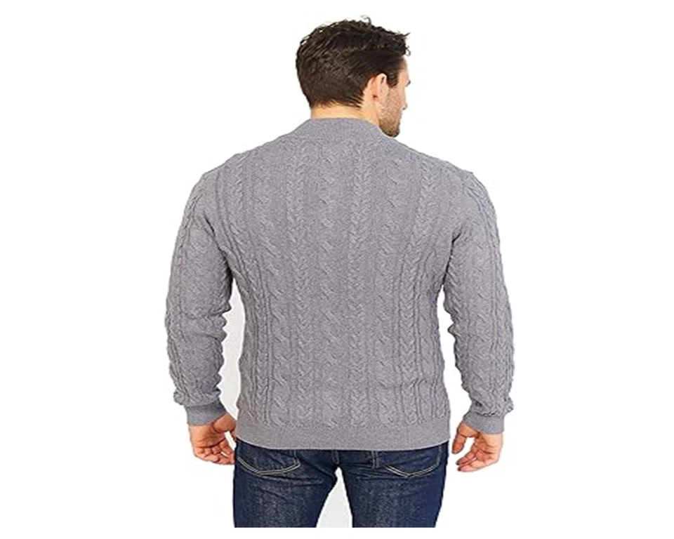 Jack Stuart Men’s Half-Zip Grey Knit Weave Jumper 100% Cotton Size Small - Image 4 of 4