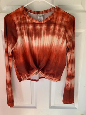 ADARA GIRLS RUST TIE DYE SHIRT.      SIZE XL.  NEW