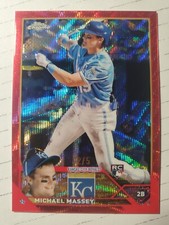 2023 Topps Chrome Michael Massey Red Wave 2/5 Royals RC SSP