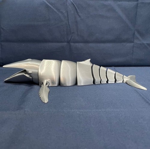 Flexi Humpback Whale with a movable jaw, Articulated Fidget Toy, 3D Printed - Picture 5 of 44
