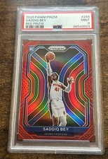 2020-21 Prizm Saddiq Bey Red Prizm Rookie #284 /299 PSA 9 Mint Color Match RC SP