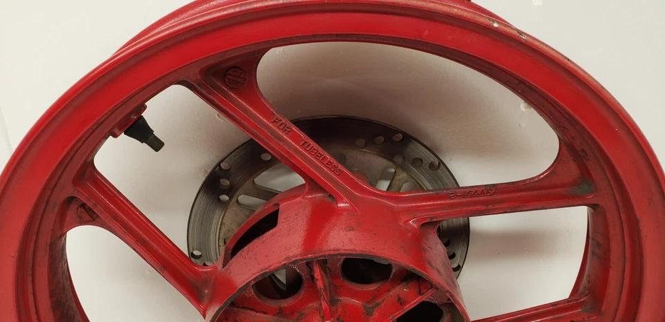 1988-2007 Kawasaki Ninja 250R Rear Wheel Red #41073-1366-x4 - Image 4 of 4