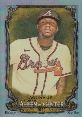 RONALD ACUNA JR TOPPS ALLEN & GINTER CHROME REFRACTOR BRAVES #20
