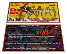 Stern James Bond Dr. No Pro Pinball Custom Apron Instruction Cards