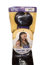 Pre Stretched Braiding Hair 26  Yaki Texture Braid Hot Water Setting T1B Purple