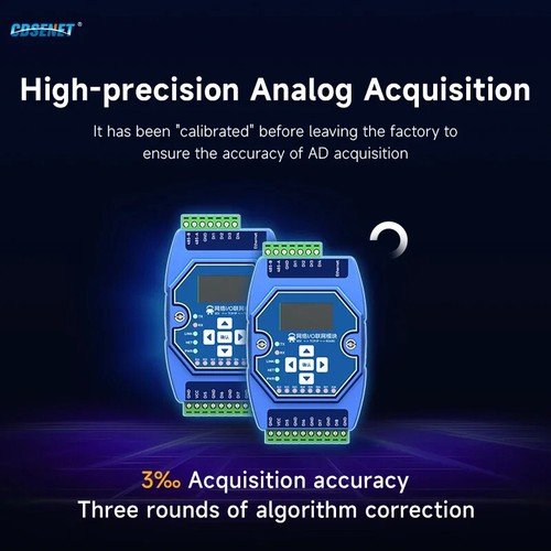 8DI RS485/RJ45 Etherent Analog and Digital Acquisition Control ModBus TCP RTU - Picture 3 of 7