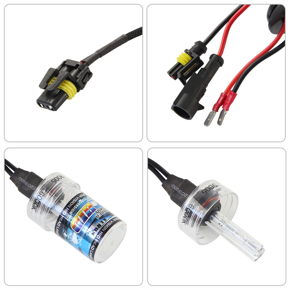 9005 SUPER XENON HID SLIM HID XENON KIT SINGLE BEAM DC 12V 35W 6000K Xenon - Image 3 of 4