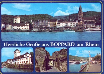 AK WWW A P A Herzliche Grüße aus BOPPARD am Rhein Wasserhimmel AA11925