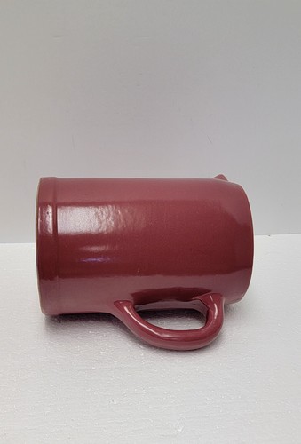 Uhl Pottery Stoneware Pitcher in a dark dusty rose color VERY RARE COLOR - Picture 8 of 9