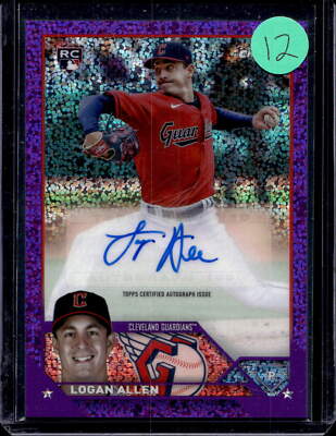 2023 Topps Chrome Update #AC-LA Logan Allen Autographs Purple