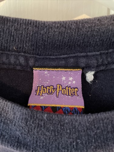VTG HARRY POTTER Nimbus Two Thousand Blue Graphic T-Shirt Y2K 2000 YOUTH XL - Picture 3 of 5