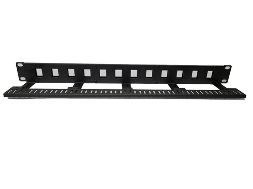 12 Port 1U 19" Blank Patch Panel for cat5e cat6 RJ45 - Picture 2 of 2