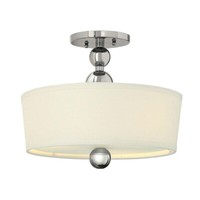 Deckenleuchte Lampe Wohnzimmerleuchte Stahl Glas Nickel D 37,5 Cm 3 Flammig