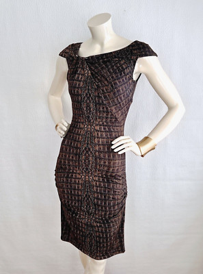 Roberto Cavalli  Animal Print Draped Dress