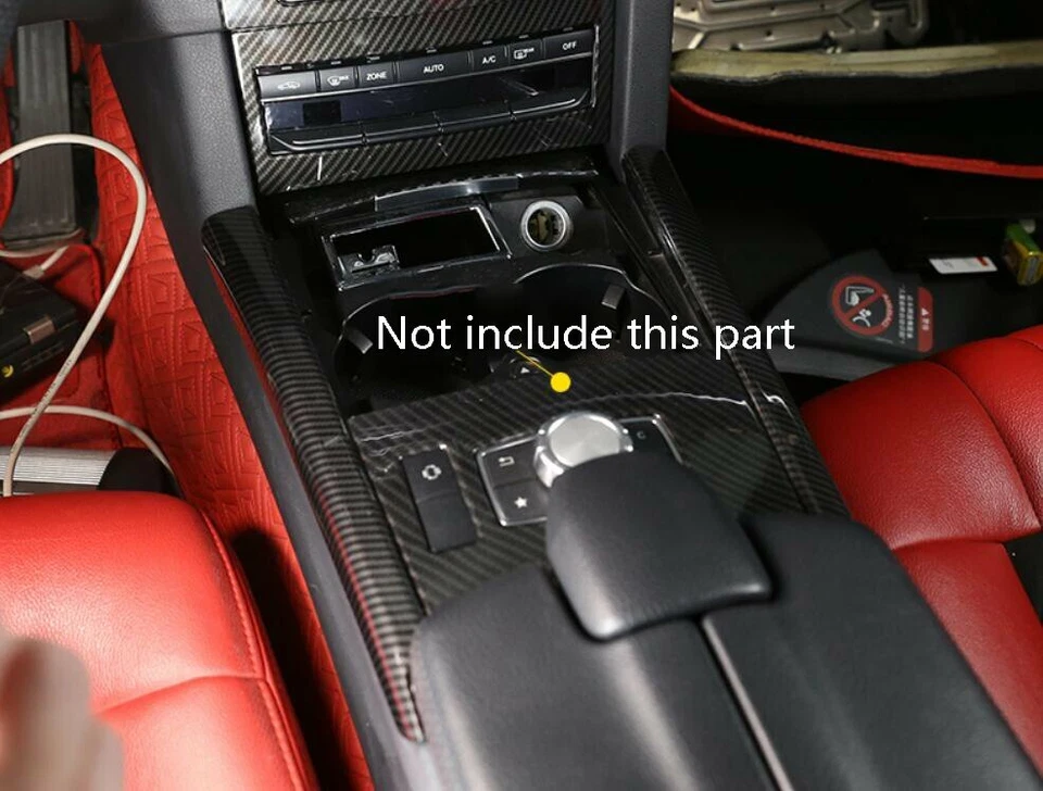 Боковая отделка переключения передач из углеродного волокна металла для Mercedes Benz класса E W212 2010-2015 годов выпуска - Изображение 3 из 4