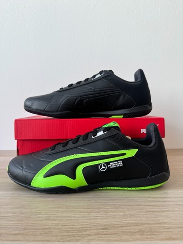 Puma MAPF1 Tune Cat Men Trainers Black Green AMG petronas Sneakers All Size BNIB - Picture 2 of 9
