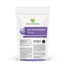Choline Bitartrate 750mg Tablets   Liver, Memory, Focus  Cognitive Support