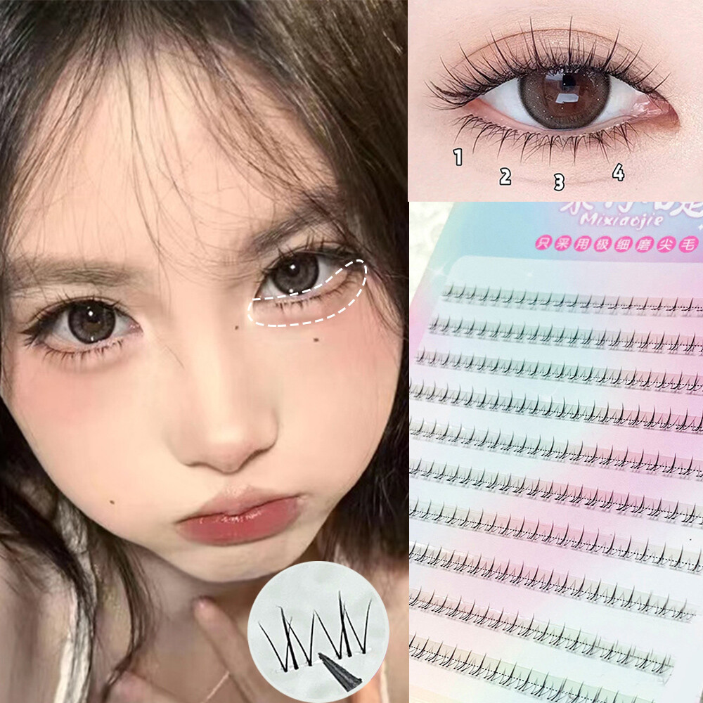 FILA 10 Righe Sotto Ciglia Grande Capacità Ciglia a Grappolo Aspetto Naturale Ciglia Fondo