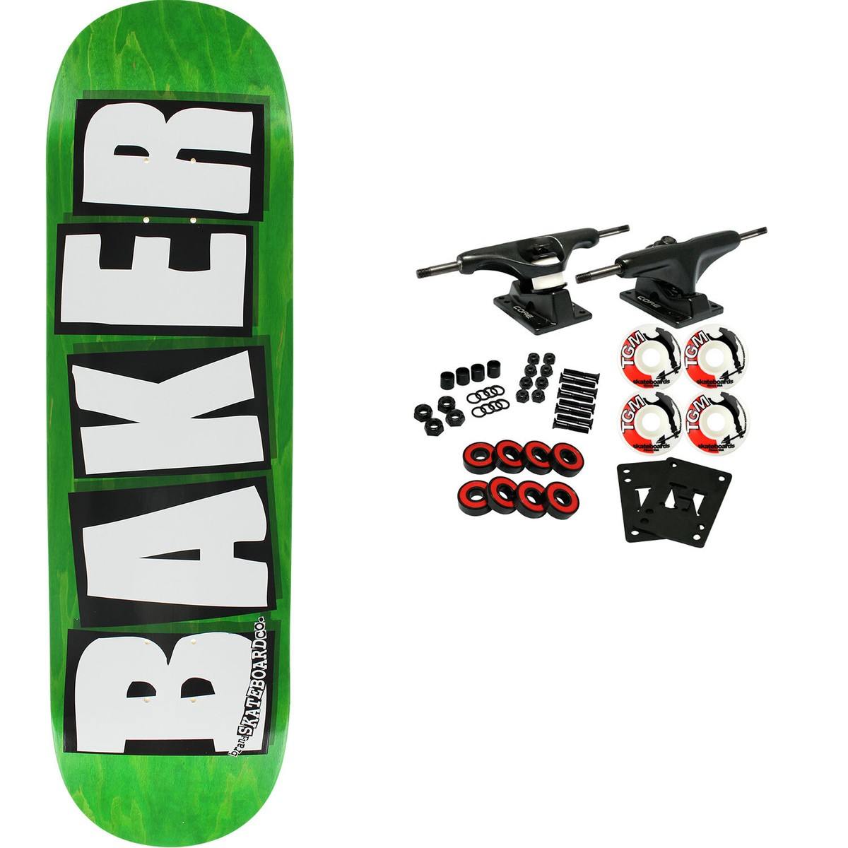Baker Skateboard Complete Logo Veneers B2 Green 8.5